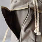 【Deadstock Item】バックパック / Top-flap Draw Backpack　/ アッシュグレー×バーガンディ・ボトム