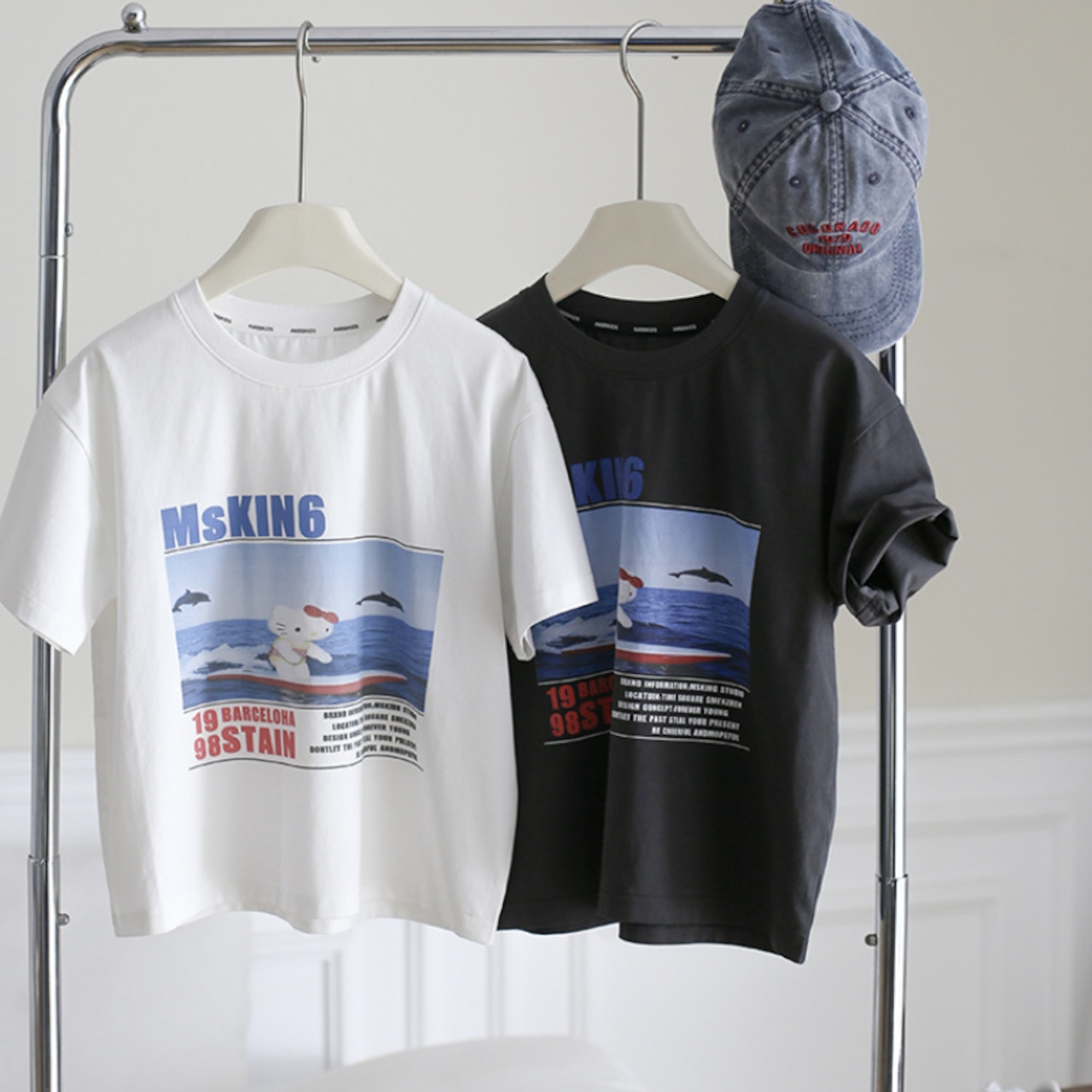 夏冷感カジュアルTシャツ