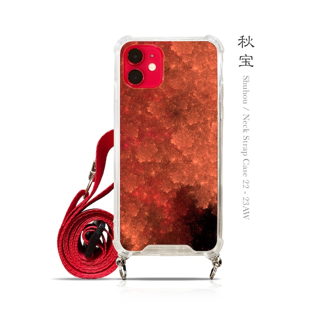 秋宝 - 和風 ネックストラップ付ショルダーiPhoneケース【22-23AW】