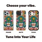 受注生産 iPhoneケース カラフル花のサイケ民芸柄｜花モチーフ PSYF058C