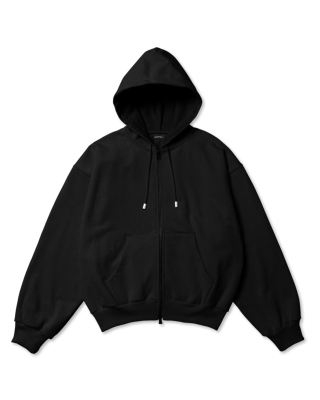 ROTOL "Solid Sweat Zip-up Hoodie 〔BLACK〕"
