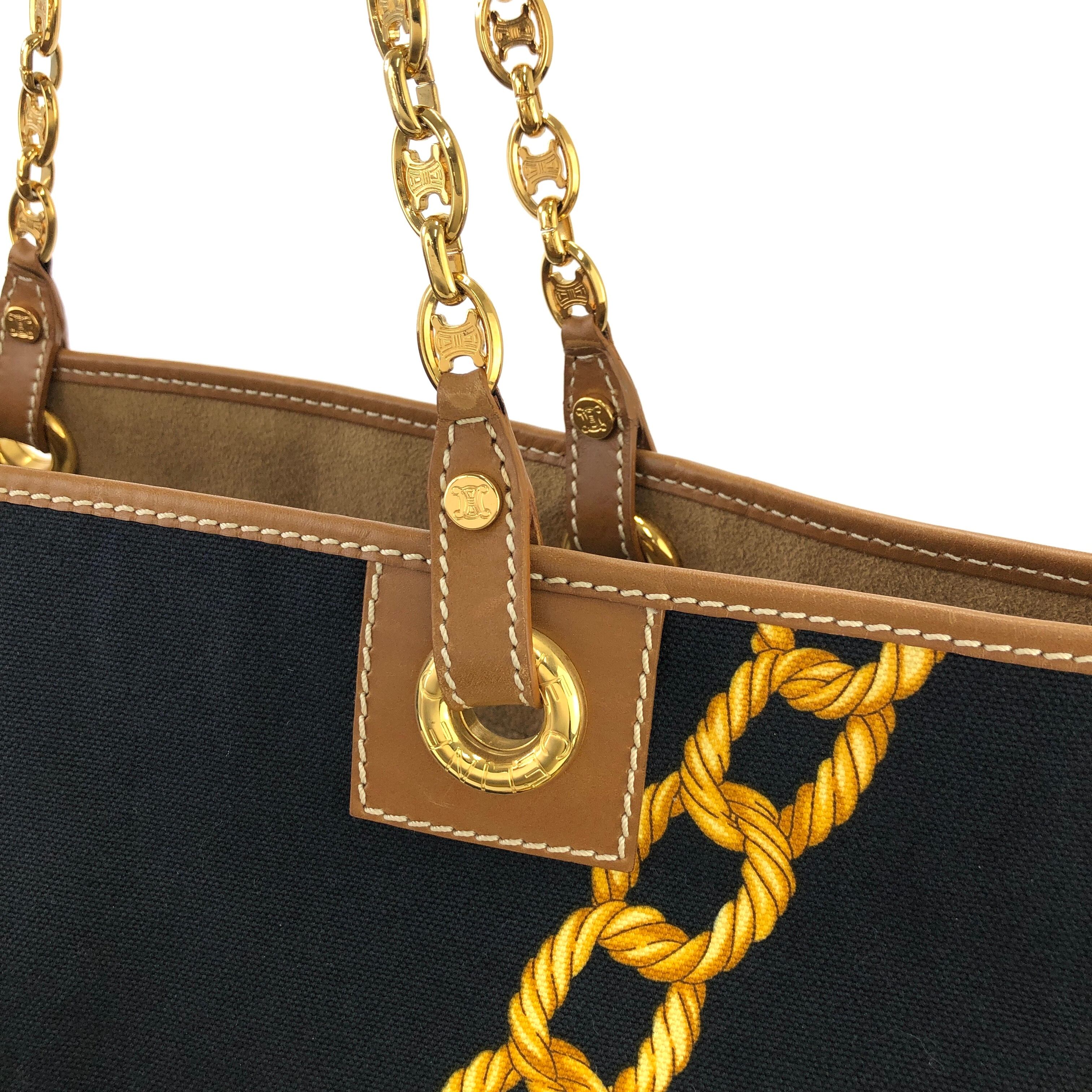 CELINE セリーヌ チェーン柄 トリオンフ キャンバス トート CELINE セリーヌ チェーン柄 トリオンフ キャンバス トート