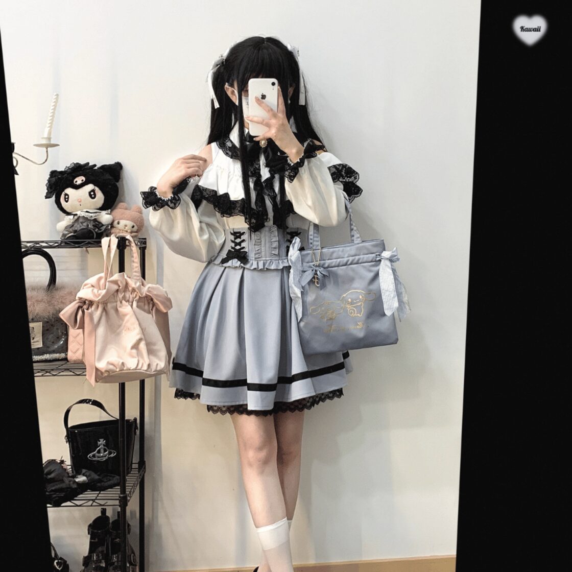 プリキュアライクロリータセットアップ地雷系ゆめかわミニスカ×フリル×編み上げ プリキュアロリータセットアップ地雷系ゆめかわミニスカ×フリル