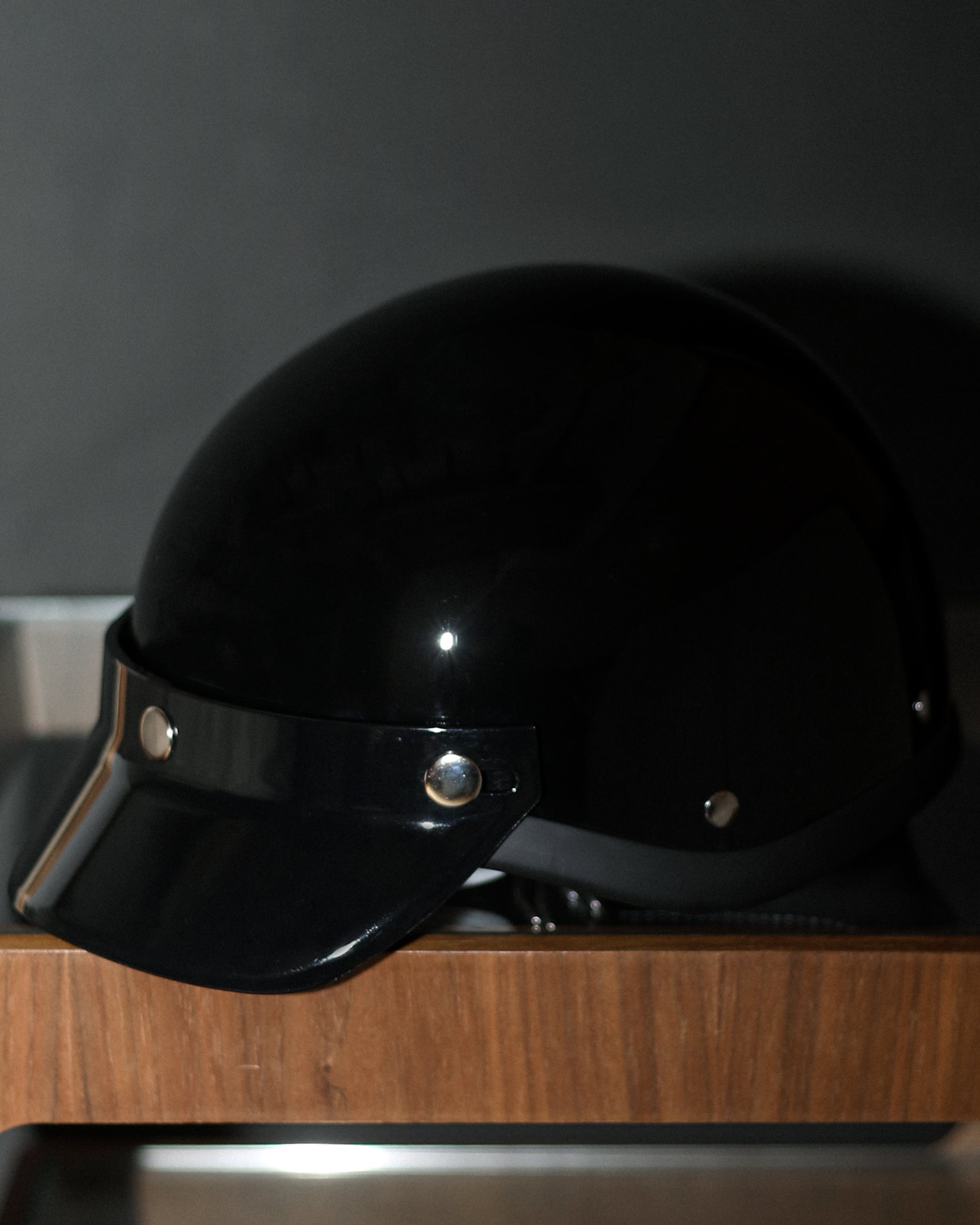 国内送料無料】VINTAGE HALF HELMET/BLACK | BARYFROMTHENORM