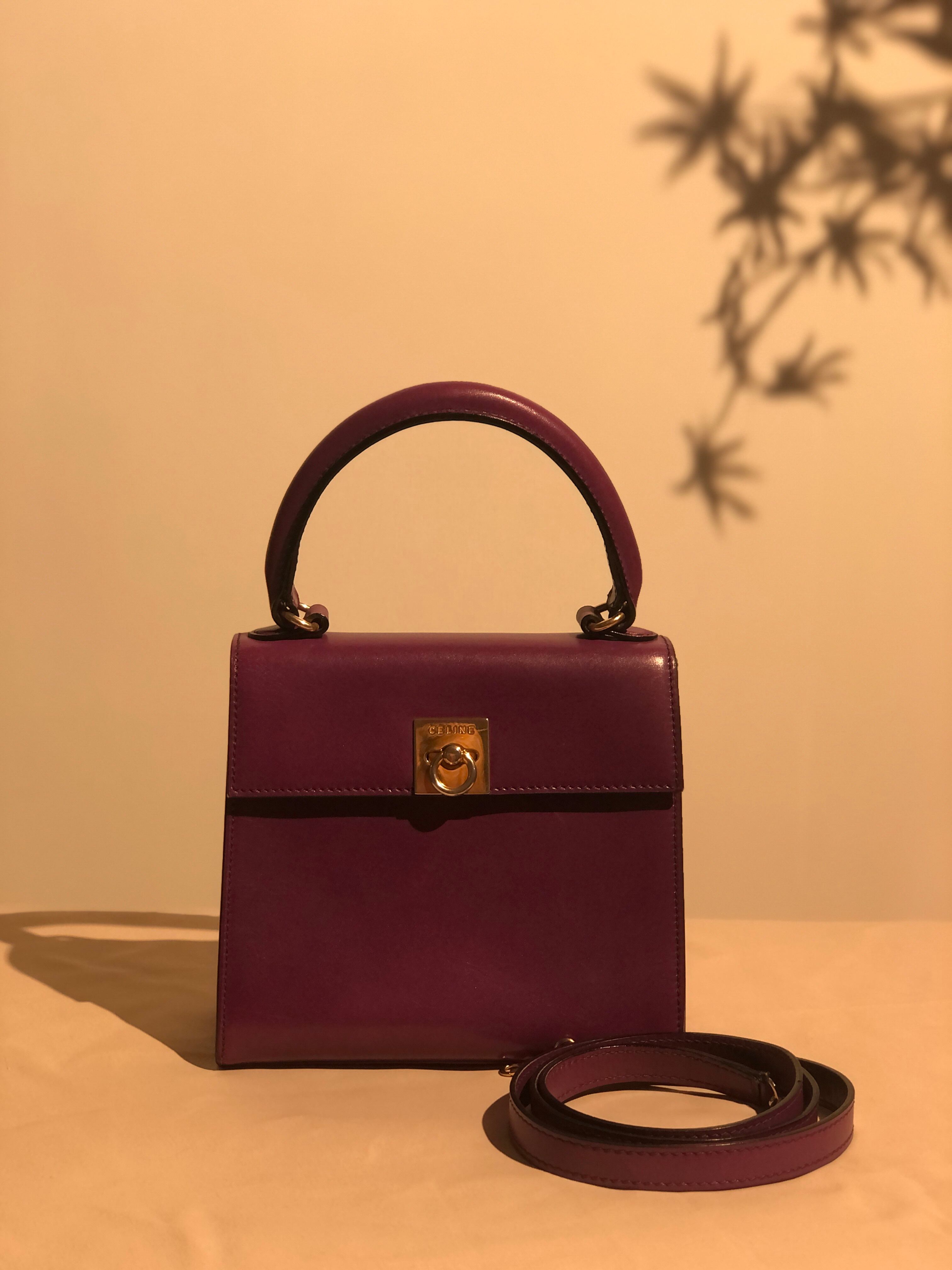 CELINE セリーヌ ハンドバッグ パープル