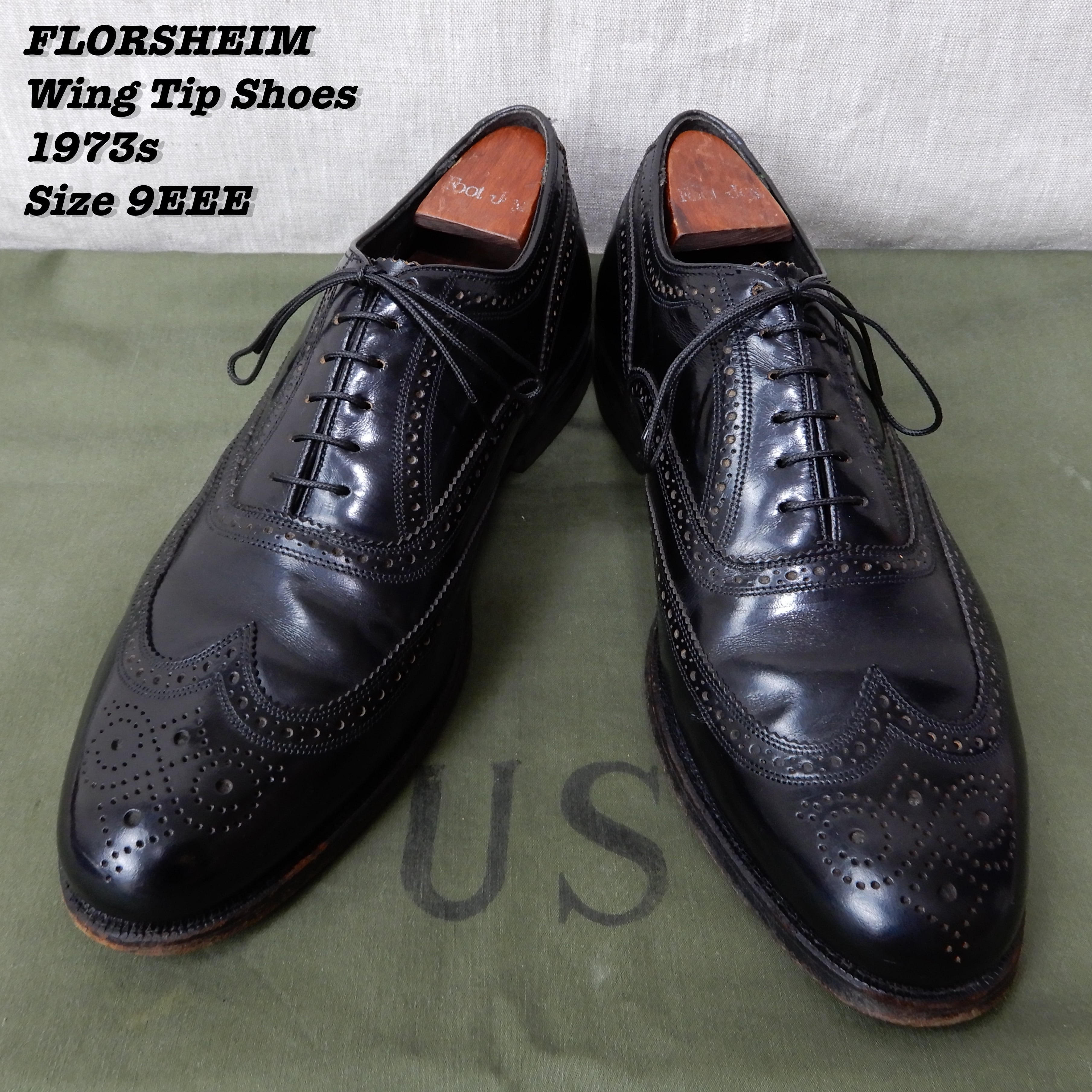 低廉 FLORSHEIM Wing Tip Shoes 1973s US10.0B kids-nurie.com