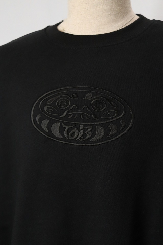 Daruma Crew Neck Sweat (ダルマ クルー ネック スウェット)【AllBlack×Black】