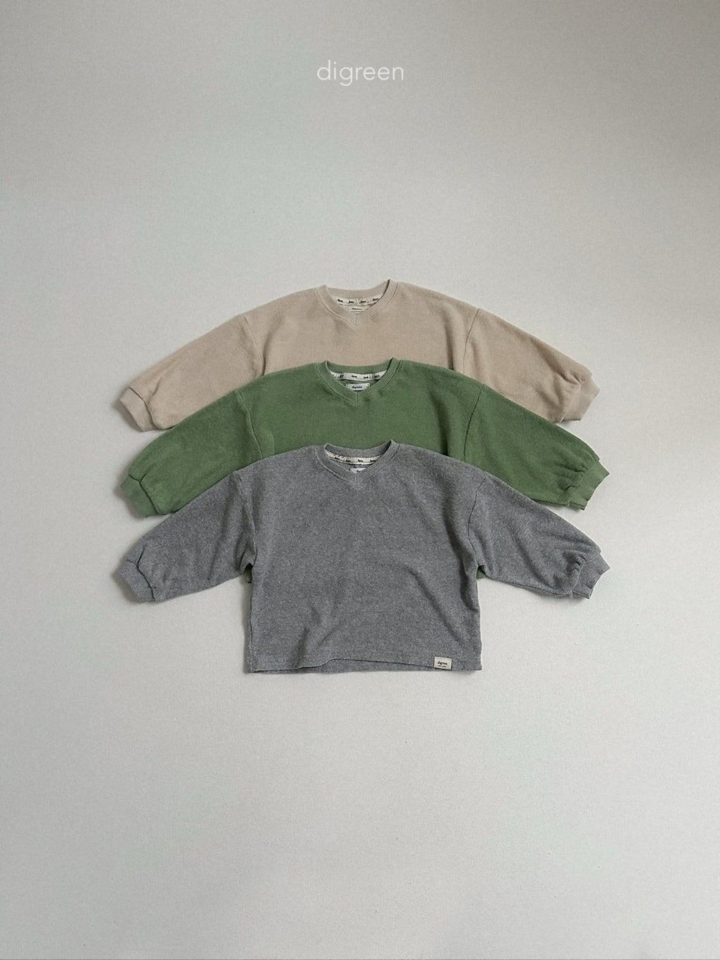 【予約】digreen Sand terry sweatshirt