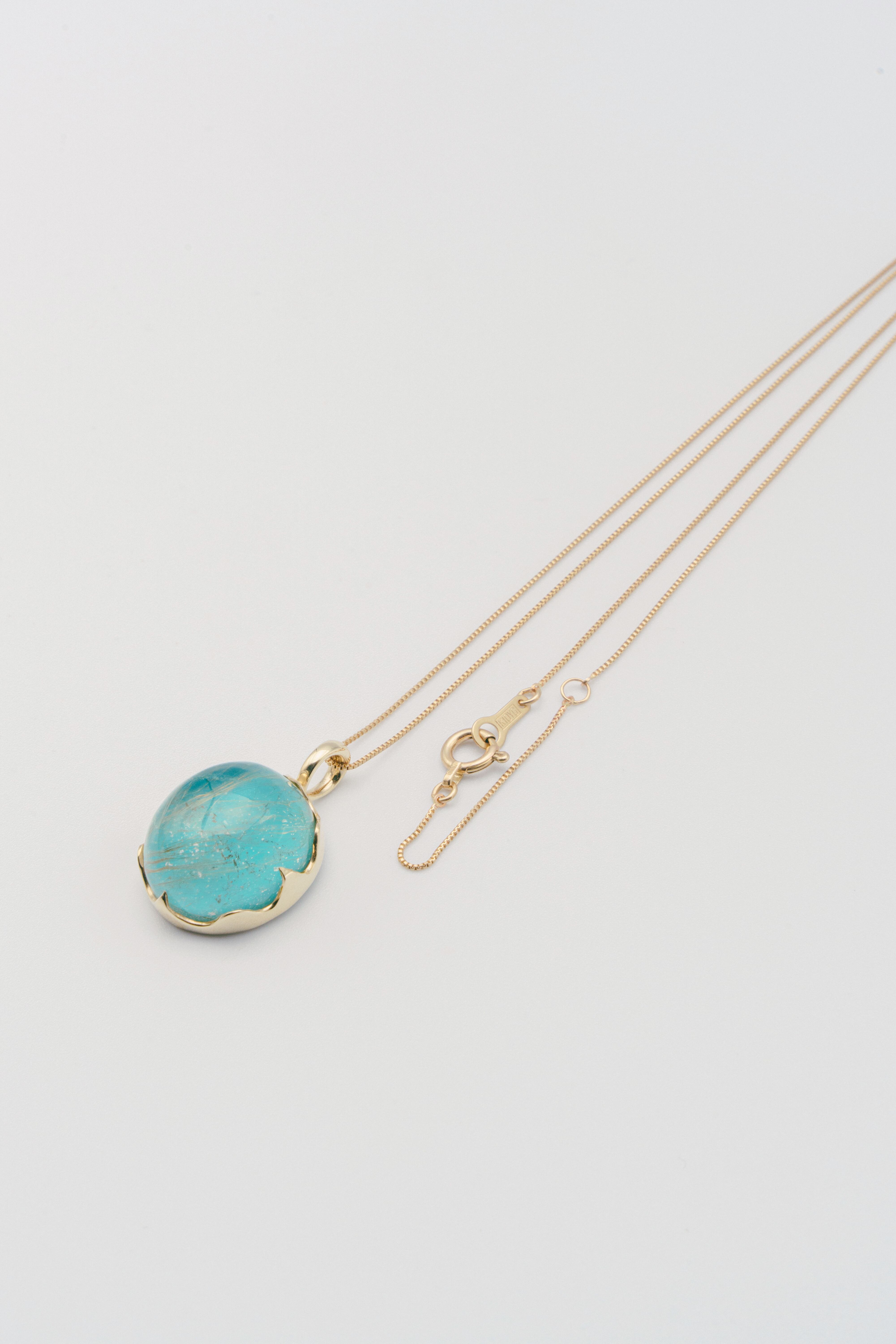 ルチルとトルコ石