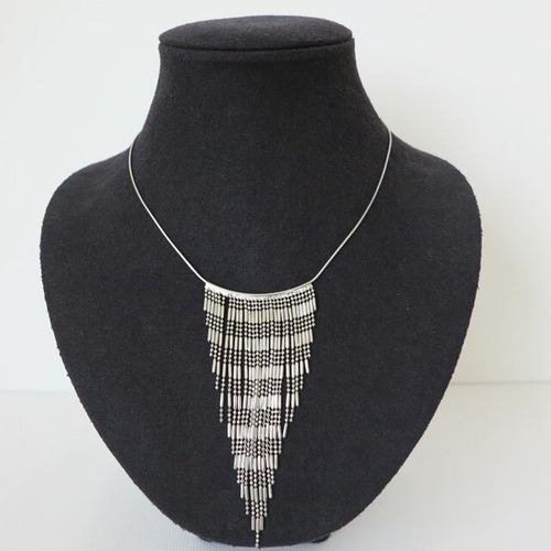 シルバーフリンジデザインネックレス：DIF-14 ¥7,800+tax
