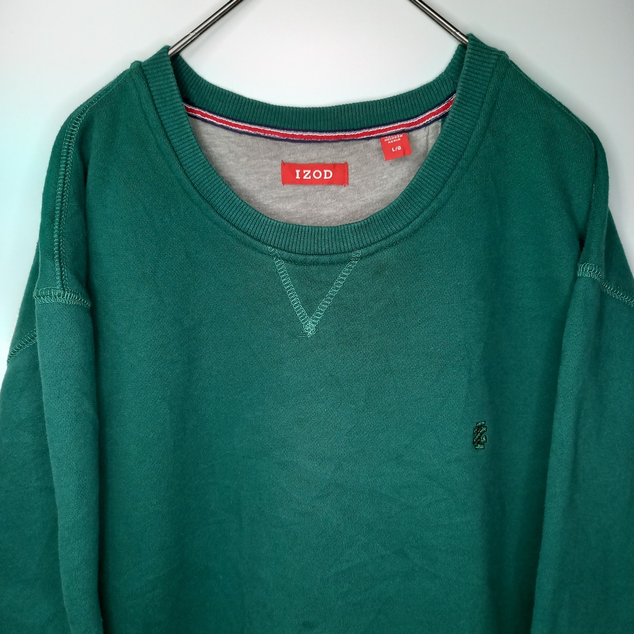 アイゾッド　クルーネック　スウェット　トレーナー　無地　ガゼット　L/G