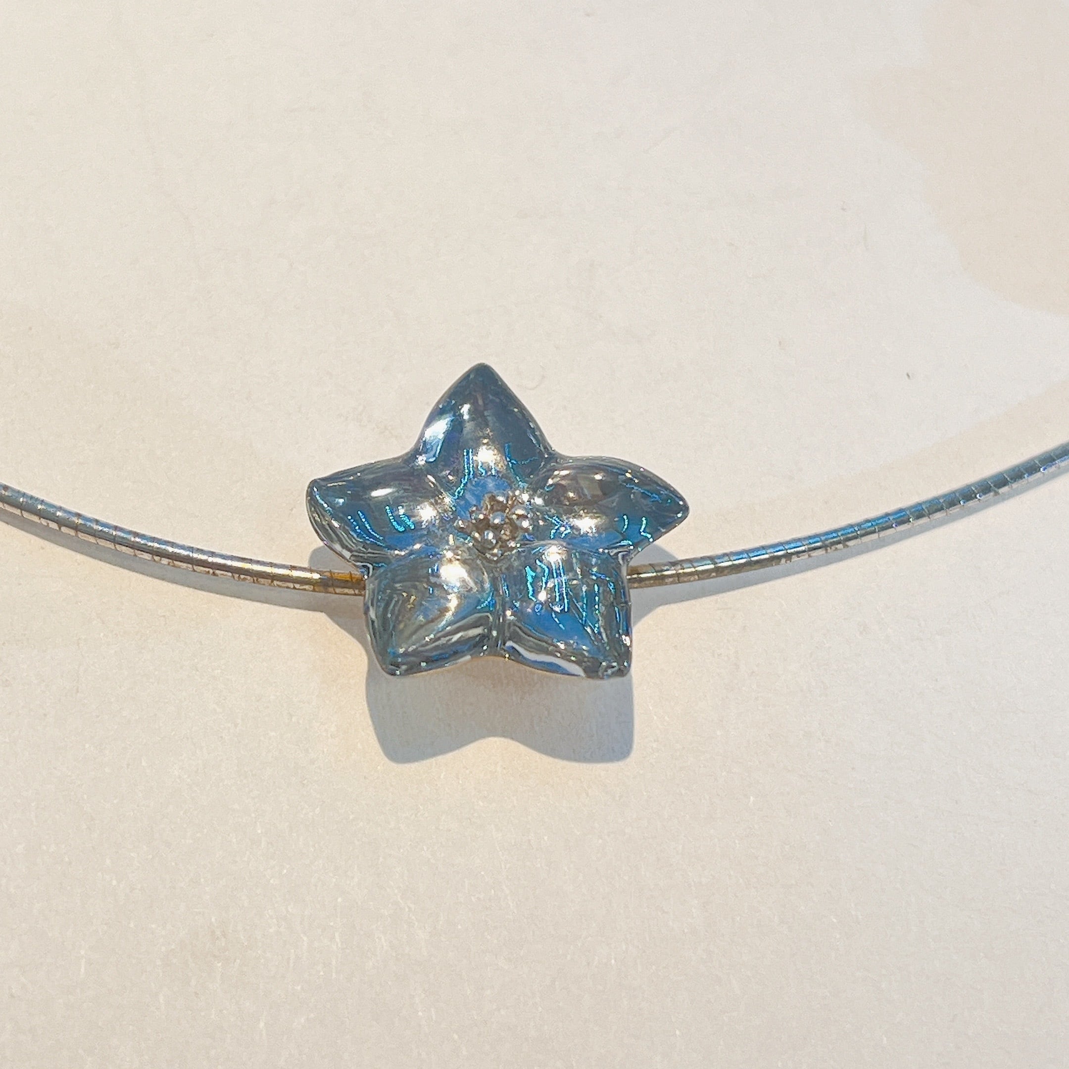 バカラ　5連　フラワー　ネックレス　925 バカラ 5連 フラワー ネックレス 925