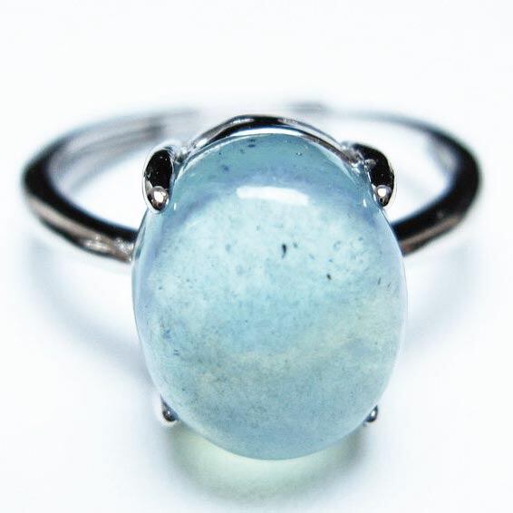 アクアマリン リング 指輪 フリーサイズ 14号 一点物 [M便 1/20] 115-6405