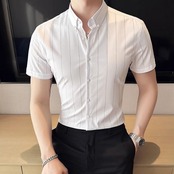 short sleeve slim business shirt tops 00117