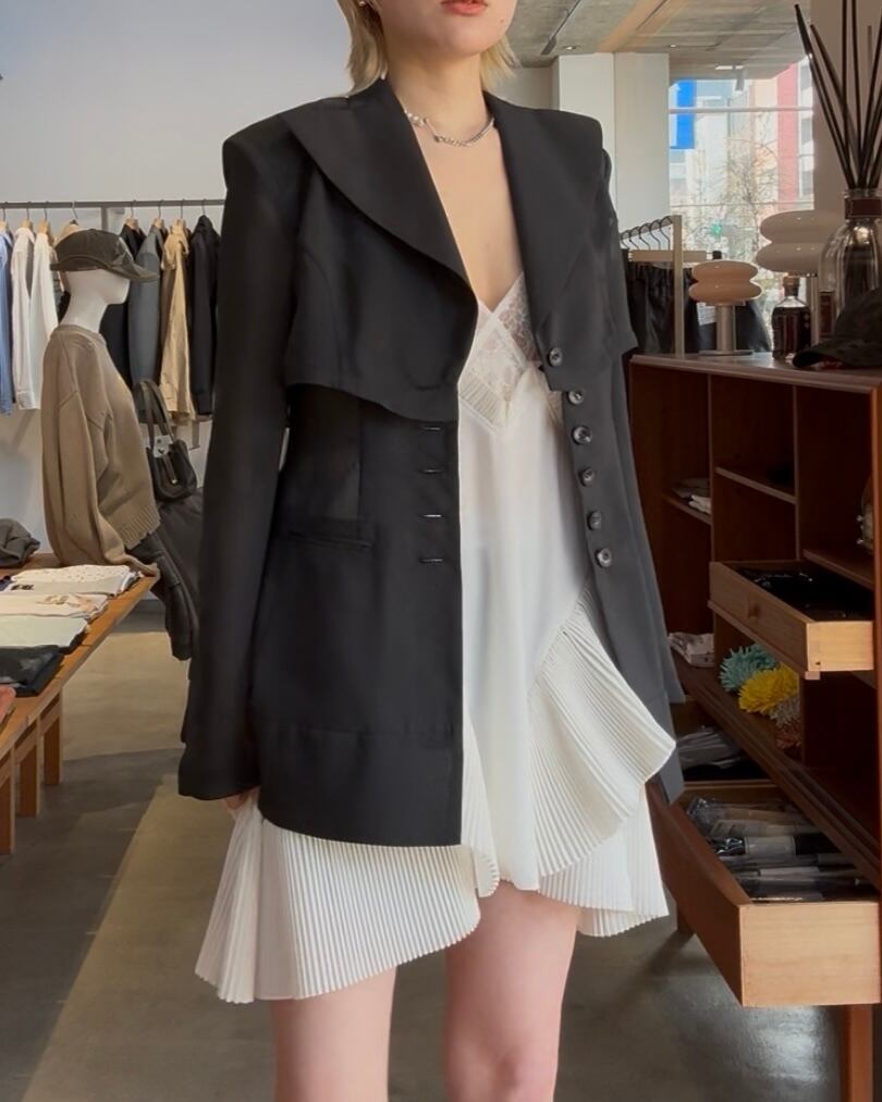 26SS】FETICO フェティコ / シアーテーラードジャケット / 3WAY SHEER