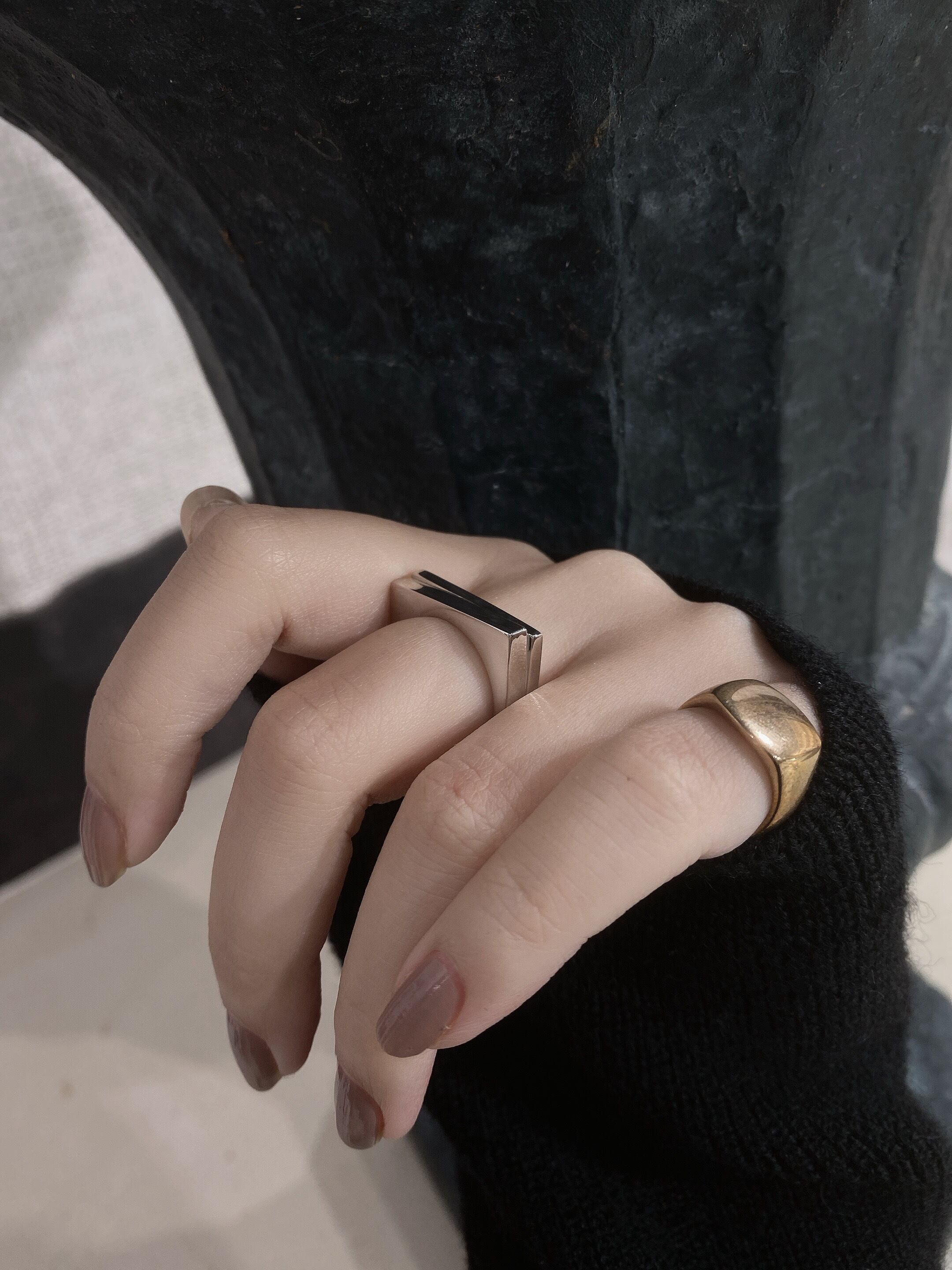 TOMWOOD / Step Ring Black Spinel / リング | LA VILLA ROUGE