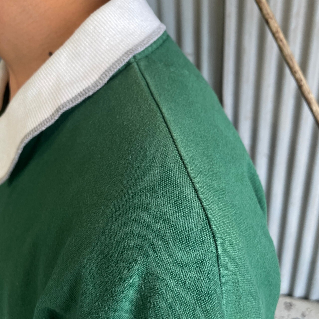 PRO EDGE チーム ロゴ刺繍 ポロシャツメンズXL 古着 グリーン 緑 