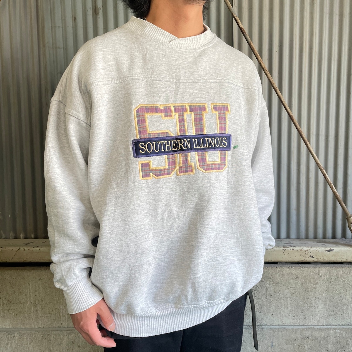 90年代 CRABLE SPORTSWEAR カレッジロゴ ワッペン 刺繍 スウェット 