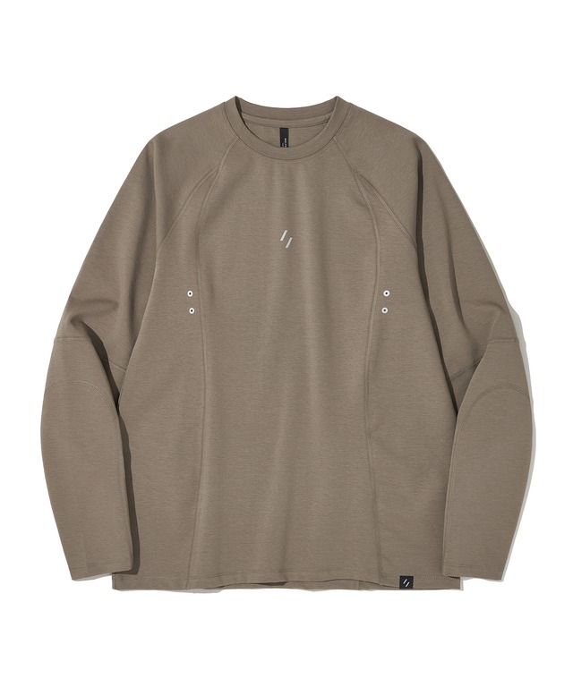 STREAMLINE LONG SLEEVE T-SHIRT_D.BEIGE
