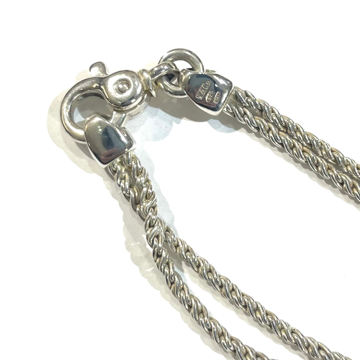希少【TIFFANY&CO.】ティファニー2261ツイストダブルロープネックレス