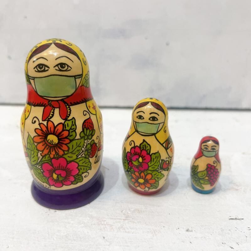 秋の感謝セール♪ロシア雑貨お家型マトリョーシカ民話『テレモーク』小さなおうち7P 秋の感謝セール♪ロシア雑貨お家型マトリョーシカ民話『テレモーク