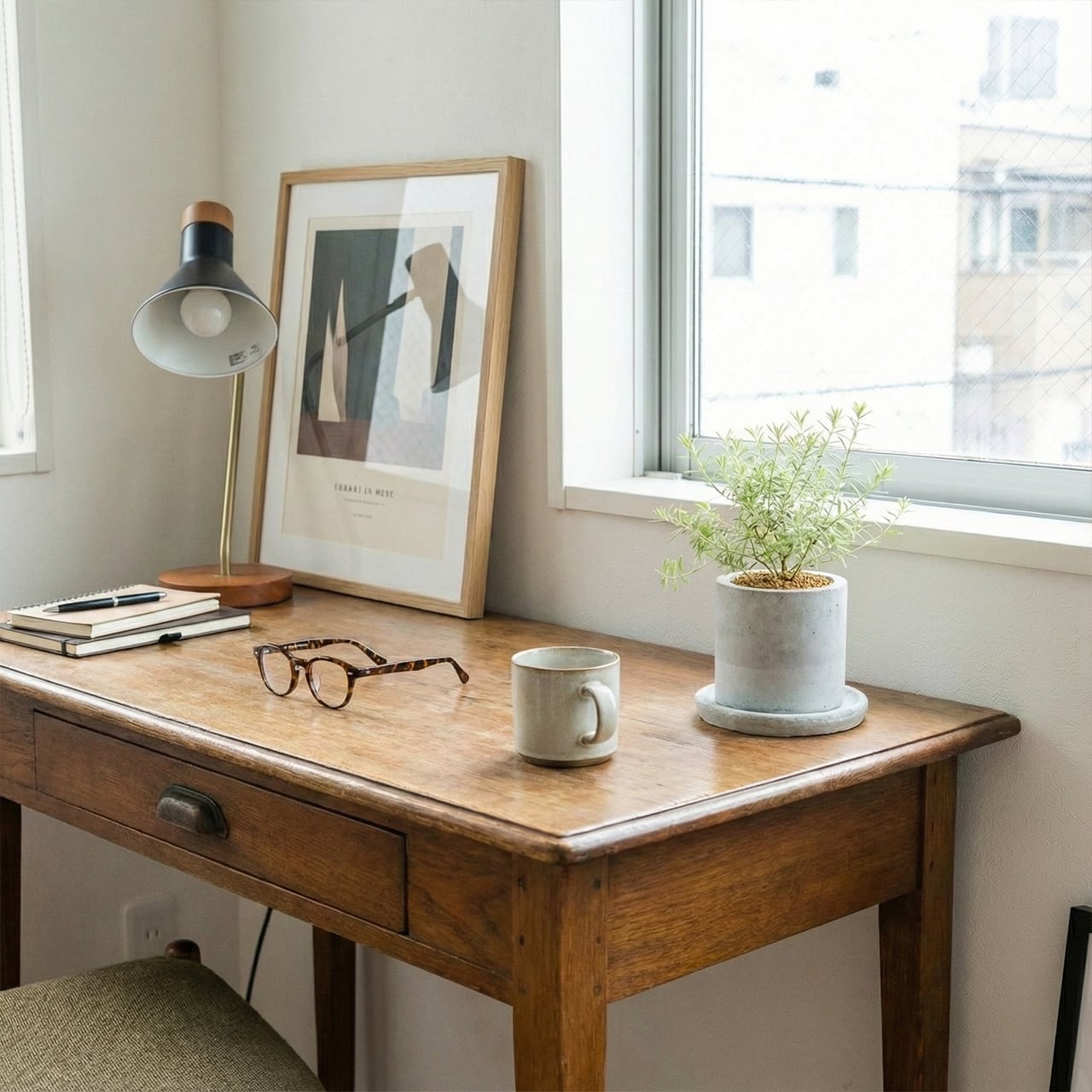 ウエストリンギア・ライムライト｜細葉が美しい爽やかグリーンのインテリア植物【虫発生抑制／手づくりモルタル鉢】