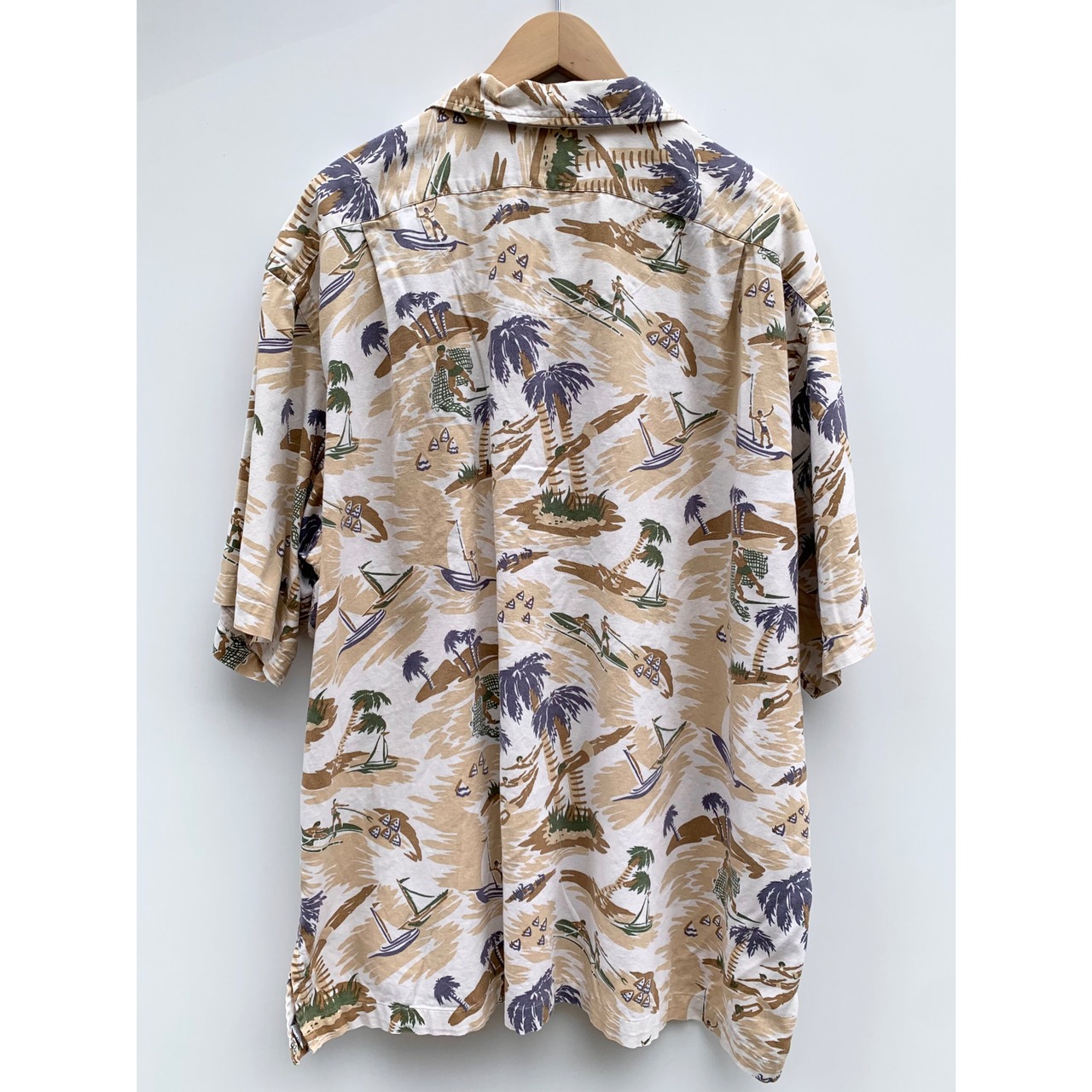 90s Ralph Lauren "CLAYTON" S/S OPEN COLLAR SHIRT Size XXL_1