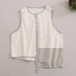 2色/レース刺繍チェックアシメベスト ・12166