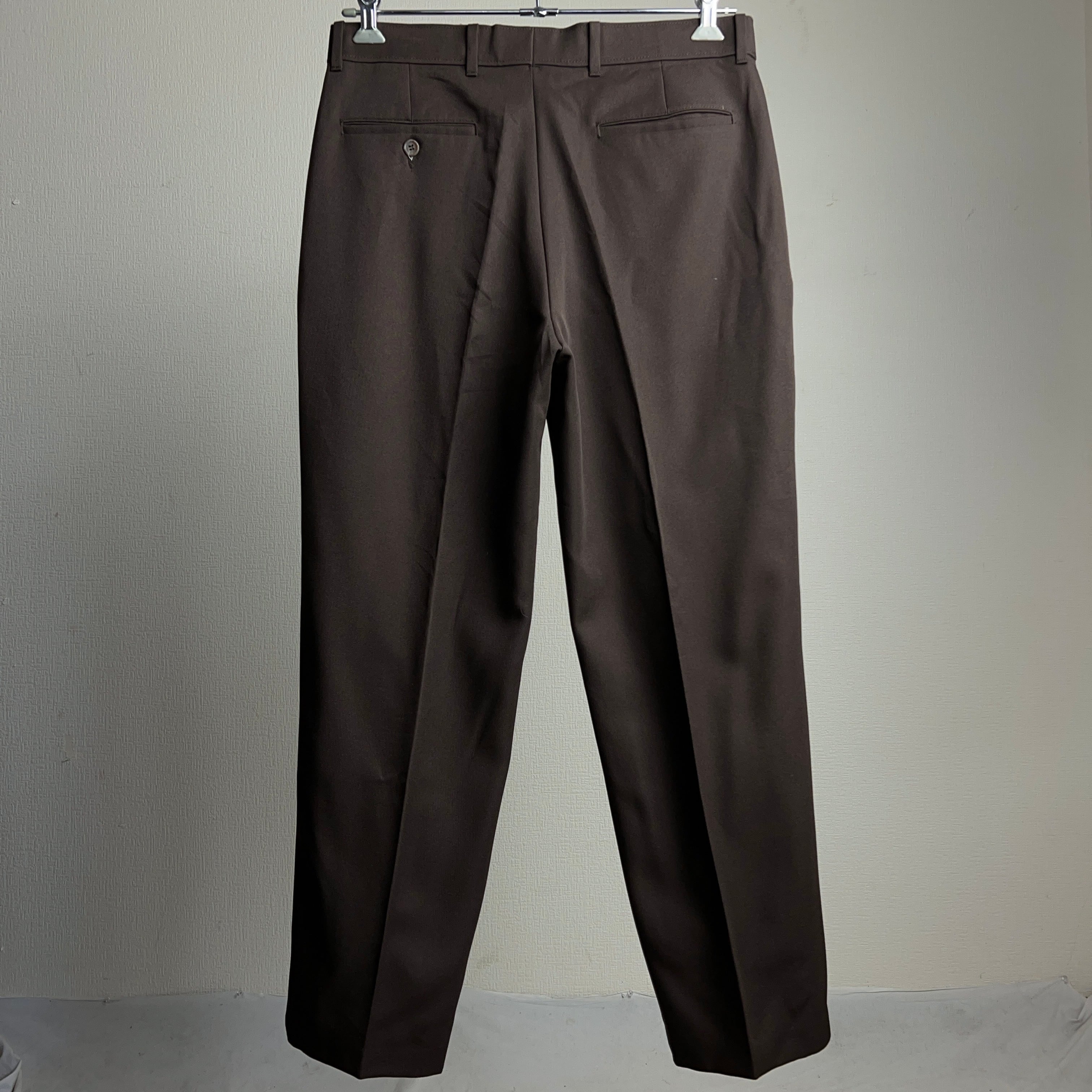 80's~90's LEVI’S ACTION SLACKS Brown USA製 W34 L29 80年代 90年代 リーバイス  アクションスラックス ブラウン【1000A1164】