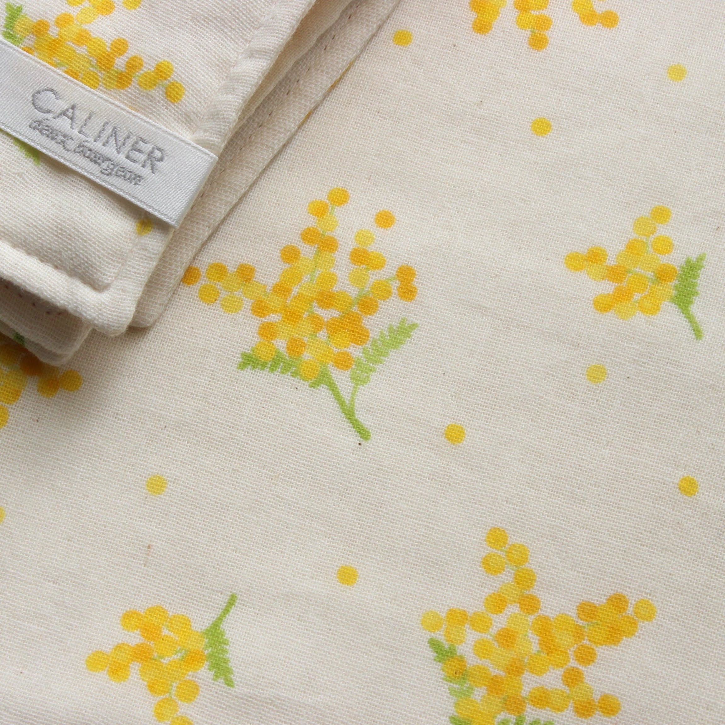 ミモザの6重ガーゼハンカチ/Mサイズ1枚 | CALINER（カリネ）