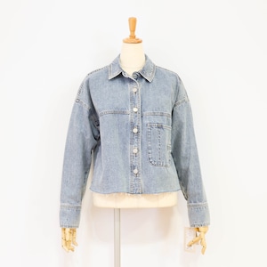 【cafune（カフネ） 615906】ステンカラーデニムシャツジャケット
