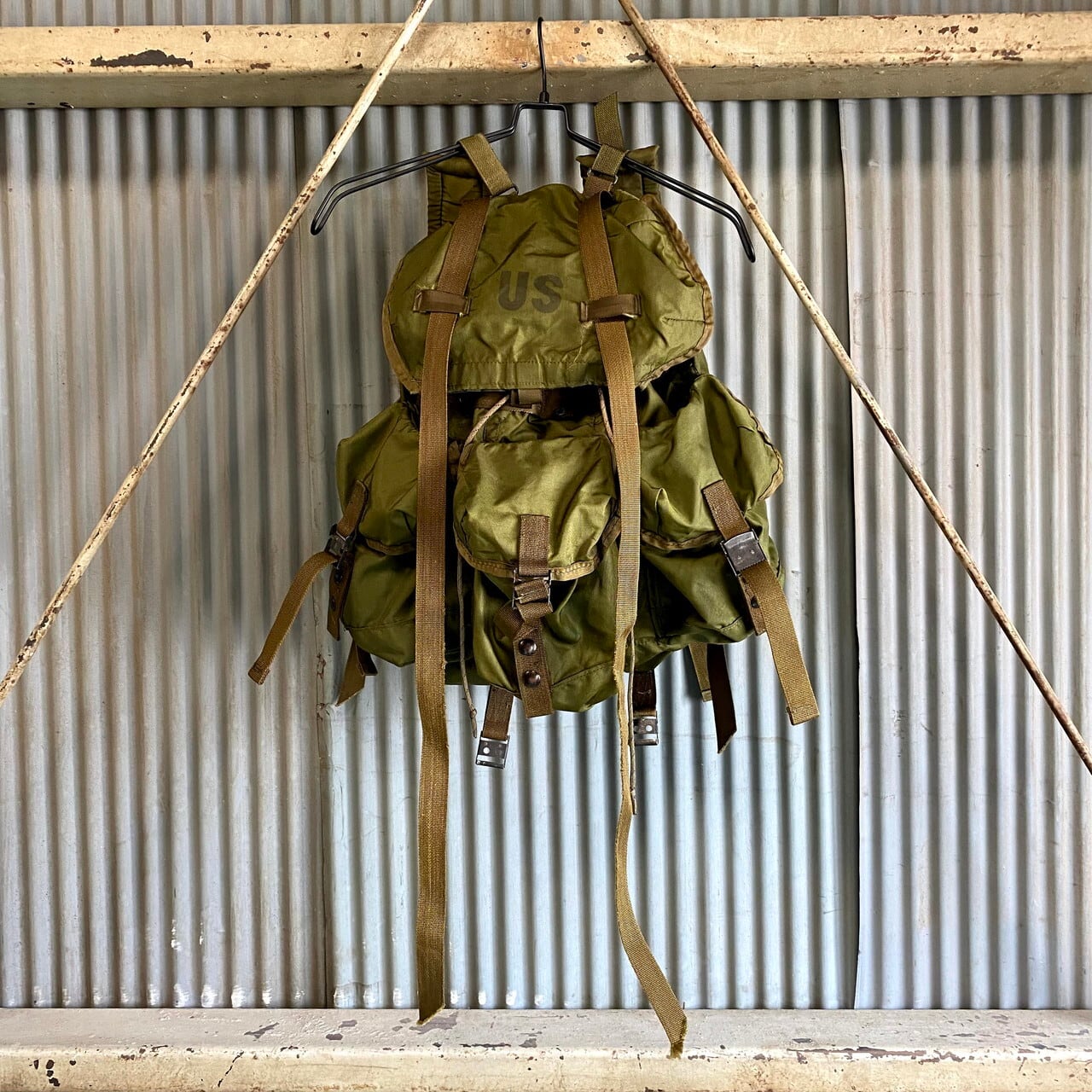 70年代 U.S.ARMY 米軍実品 LC-1 ナイロン アリスパック フィールド