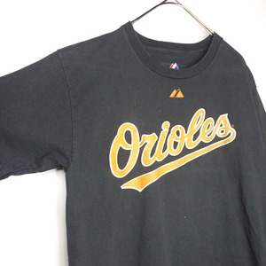 マジェスティック　クルーネック　Tシャツ　半袖　両面プリント　オリオールズ　黒