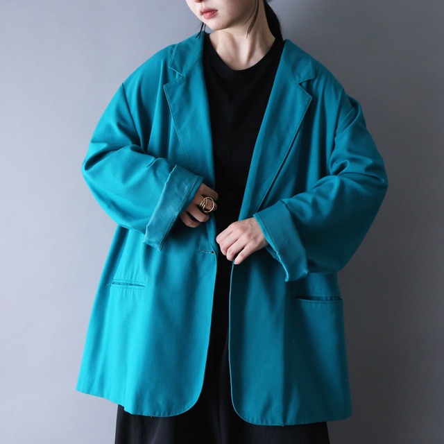 turquoise blue good coloring super over silhouette easy tailored jacket