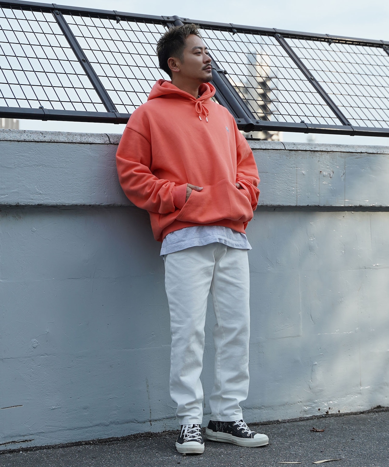 【#Re:room】SLIM STRAIGHT WHITE DENIM［REP246］