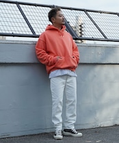 【#Re:room】SLIM STRAIGHT WHITE DENIM［REP246］