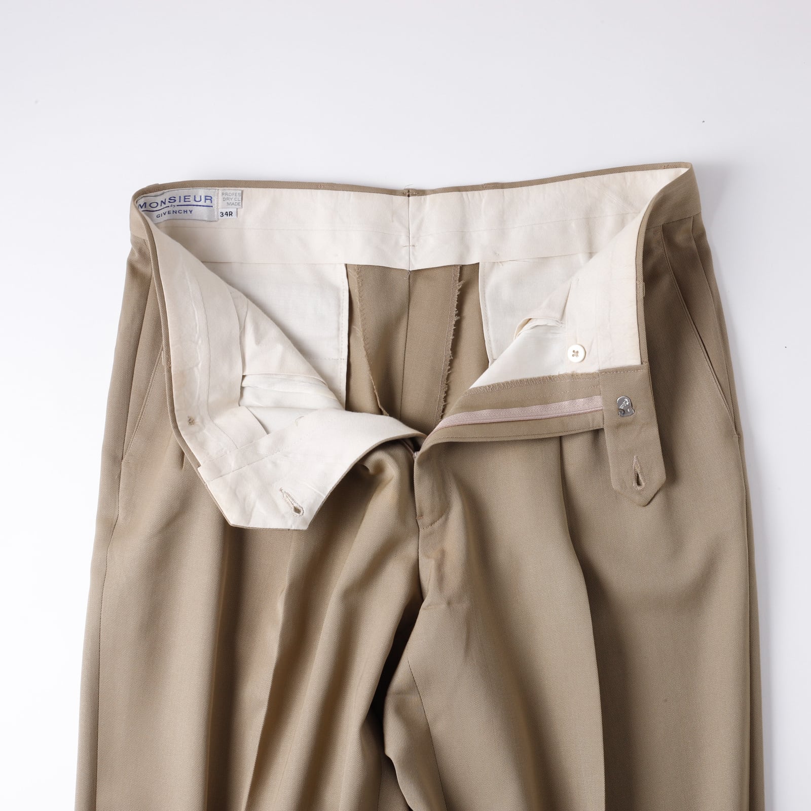 y*u様 80s Monsieur by GIVENCHY slacks pan VINTAGE GIVENCHY MONSIEUR PLEATED DESIFNER DRESS PANTS SLACKS