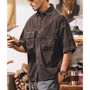 Utility pocket denim shirt 1036