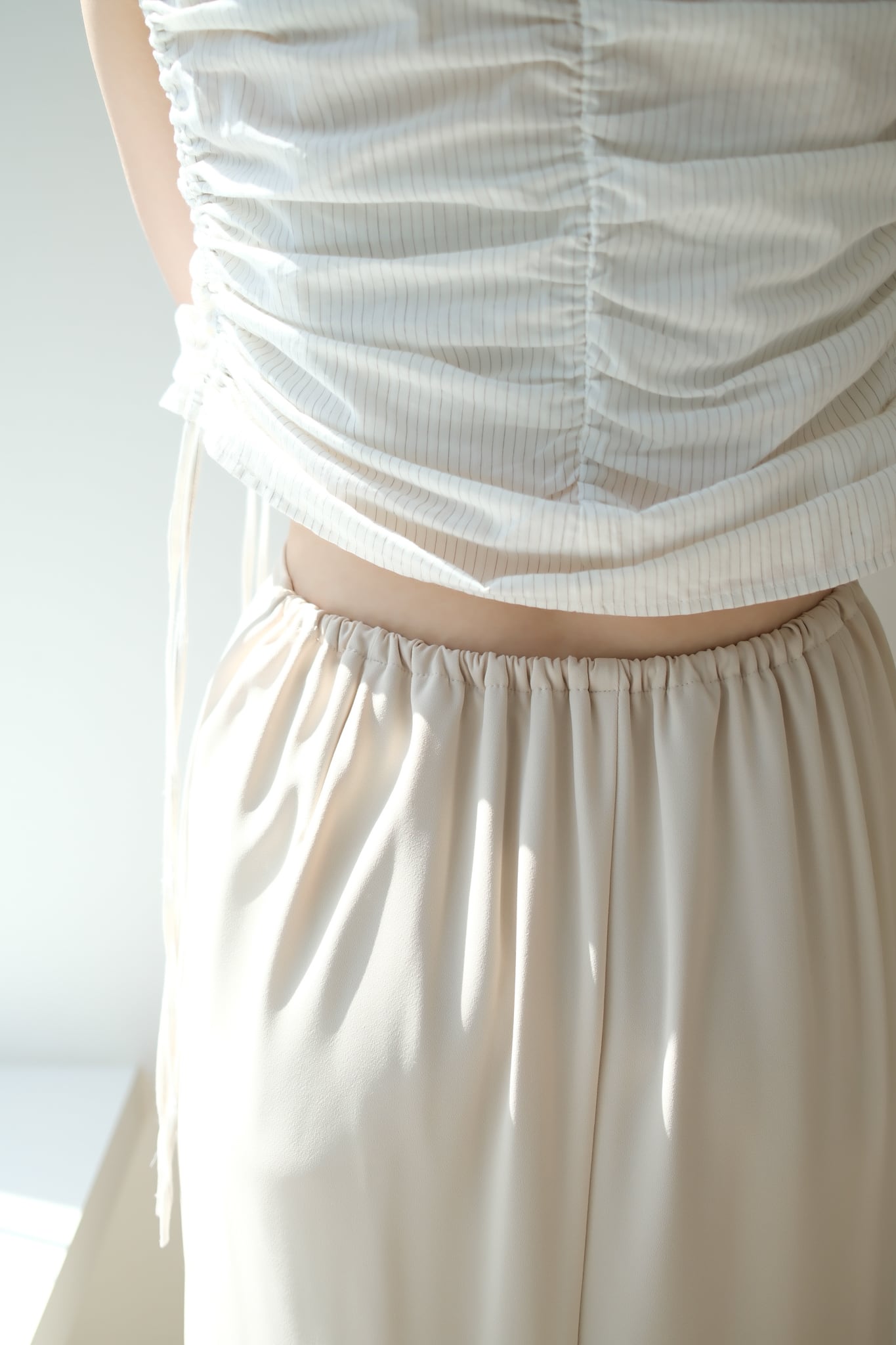 ànuke Georgette Pencil Skirt ジョーゼットペンシルスカート Ivory