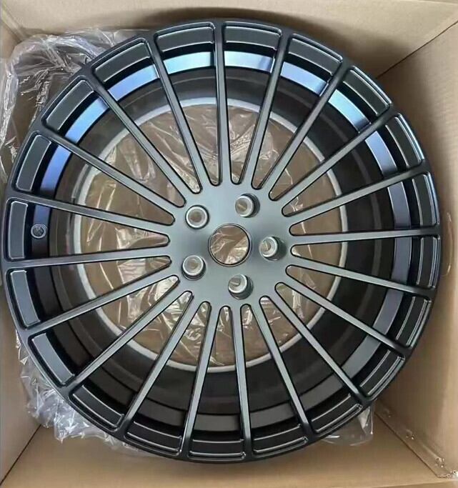 19インチ 鍛造アルミホイール 4本セット マットブラック サテン 半つや