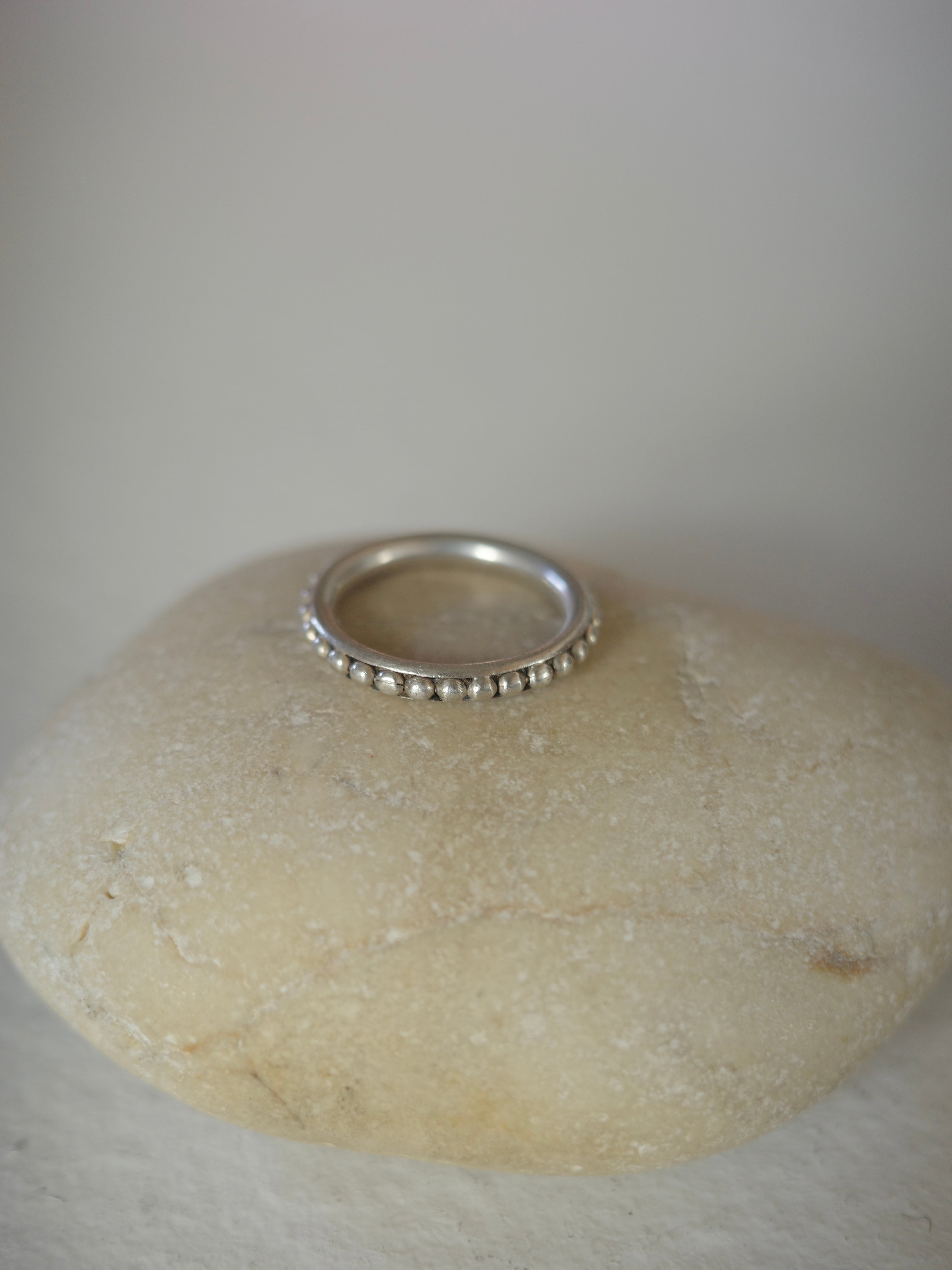 <vintage silver925>dot band ring