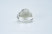 R-087 Oval signet ring olive
