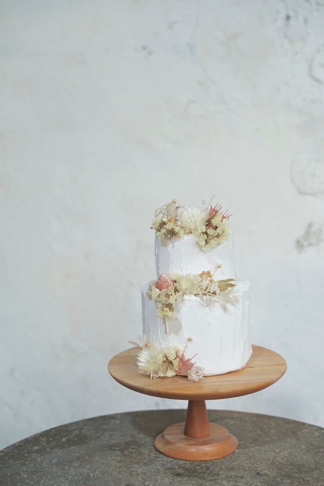 flower cake 2段/フラワーケーキ ドライフラワー お祝い インテリア