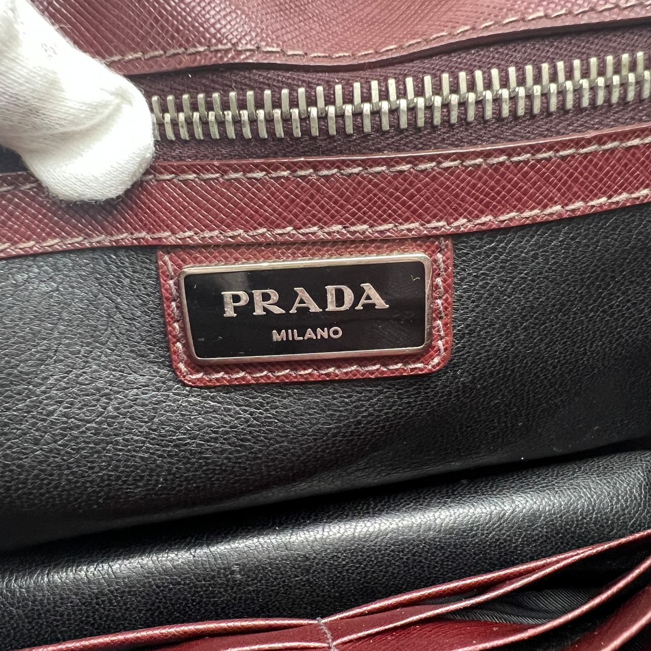 【最終処分SALE】PRADA プラダ  レザー クラッチバッグ ブラウン A-10845