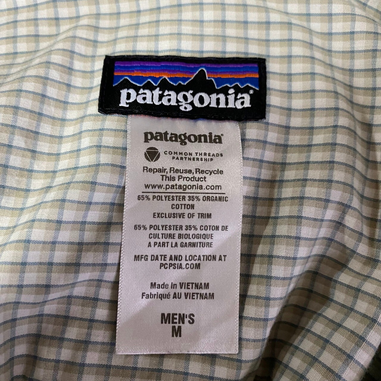 patagonia パタゴニア メッシュレイヤー 半袖 チェックシャツ 