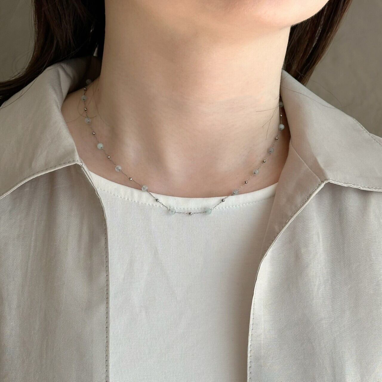 【SELECT】サージカルステンレス 天然石 ネックレス