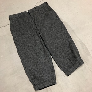 ⊕1970'S WOOL RICH GRAY WOOL SLACKS W37 L20