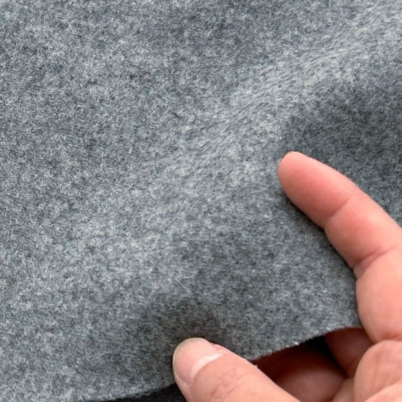 ★NY816◆3.7m◆ウール100%弱毛羽たち二重織り生地◆グレー