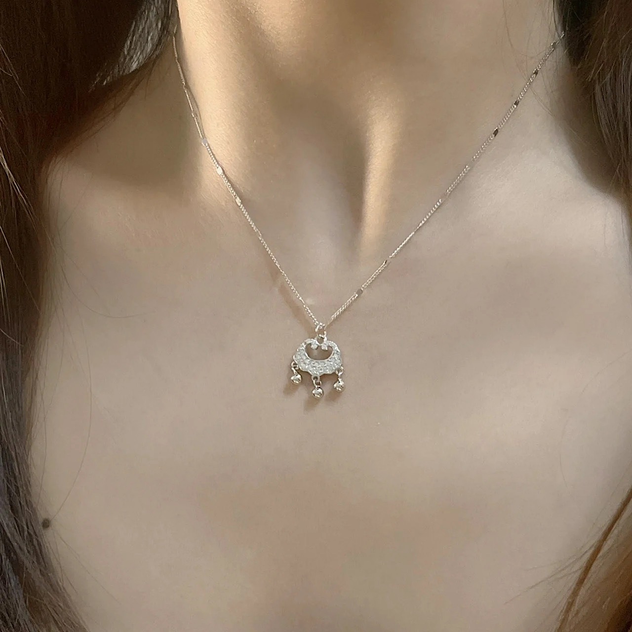 おしゃれ キラキラ 玉吊 ネックレス - 6