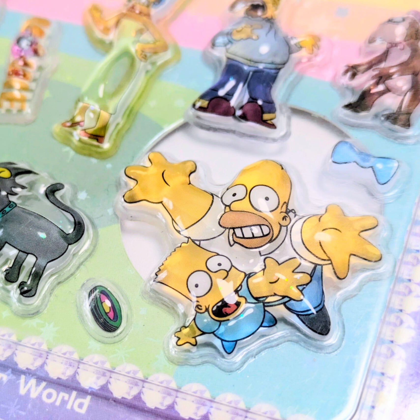 ⚡️Korea exclusive(韓国限定)⚡️【 The Simpsons / シンプソンズ 】3Dクリスタルステッカー ver.2 / ぷくぷく?シール / STICKER(ステッカー) / 立体ステッカー 〚アメリカン雑貨 アメトイ〛